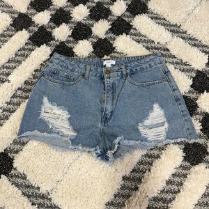 Forever 21 Distressed Jean Shorts